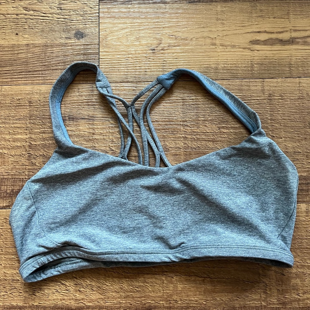 Grey Gray Lululemon Sports Bra Size 6
